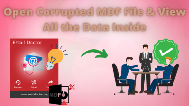 open corrupted MDF file