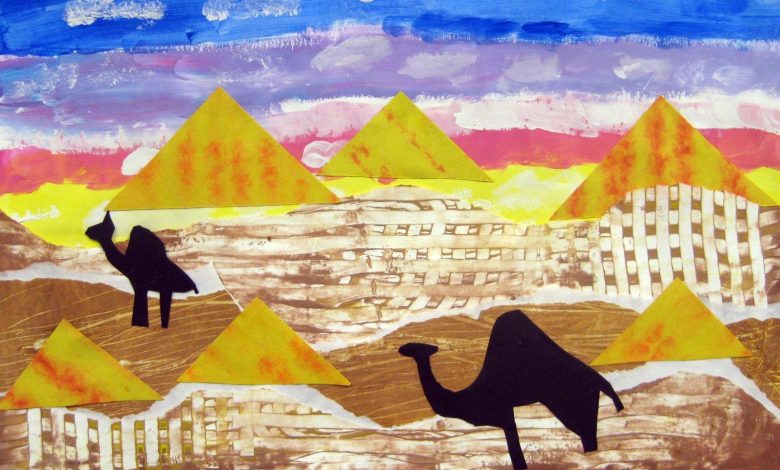 Egyptian Landscape Drawing For Kids | Drawing For Kids
